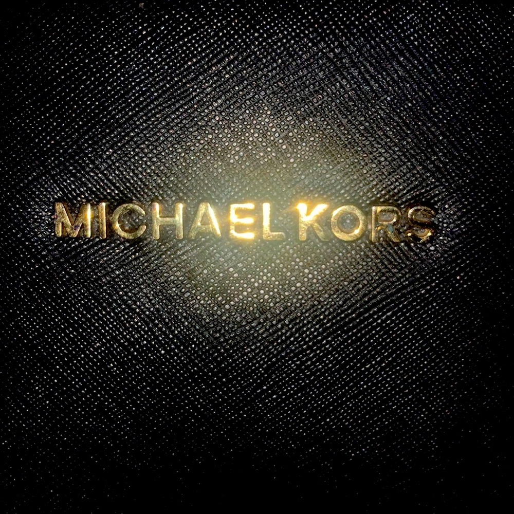 Michael Kors Black Tote Purse Large Size with gold